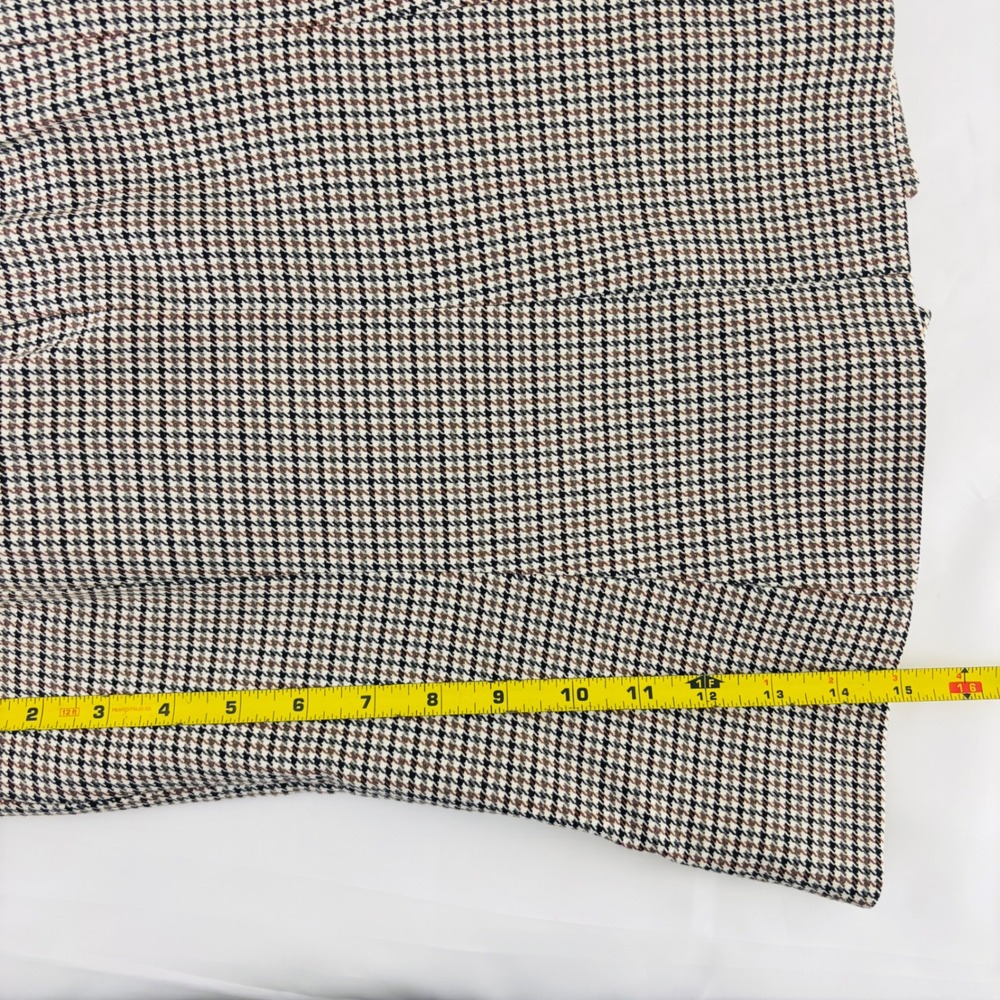 Ann Taylor Houndstooth Strapless Corset Top Brown Black Button Front Size 2 - Picture 10 of 10